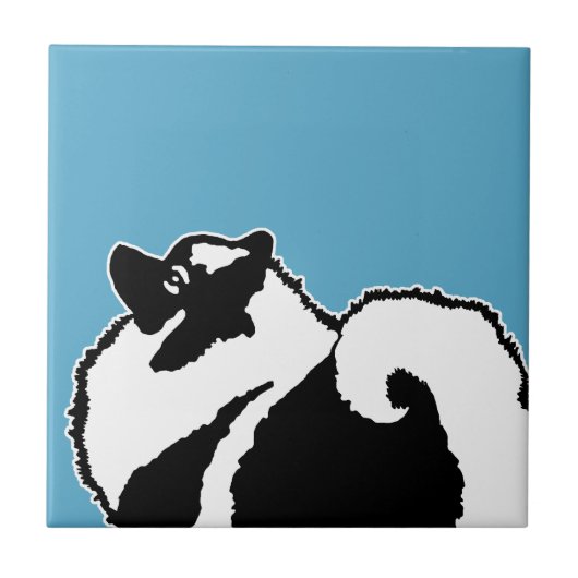 Keeshond Graphics - Cute Original Dog Art Tegeltje (Voorkant)