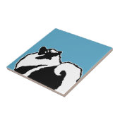 Keeshond Graphics - Cute Original Dog Art Tegeltje (Zijkant)