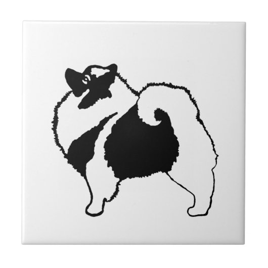 Keeshond Graphics - Cute Original Dog Art Tegeltje (Voorkant)