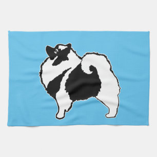 Keeshond Graphics - Cute Original Dog Art Theedoek