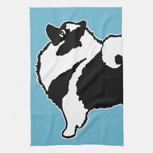 Keeshond Graphics - Cute Original Dog Art Theedoek (Verticaal)