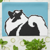Keeshond Graphics - Cute Original Dog Art Theedoek (Gevouwen)