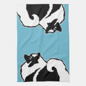 Keeshond Graphics - Cute Original Dog Art Theedoek (Verticaal)