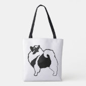 Keeshond Graphics - Cute Original Dog Art Tote Bag (Achterkant)