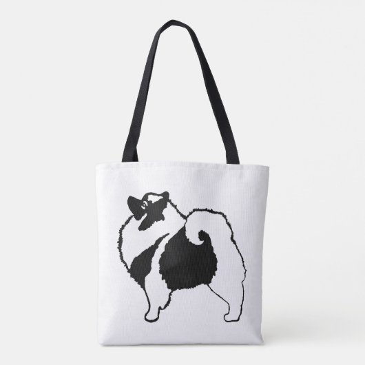 Keeshond Graphics - Cute Original Dog Art Tote Bag (Achterkant)