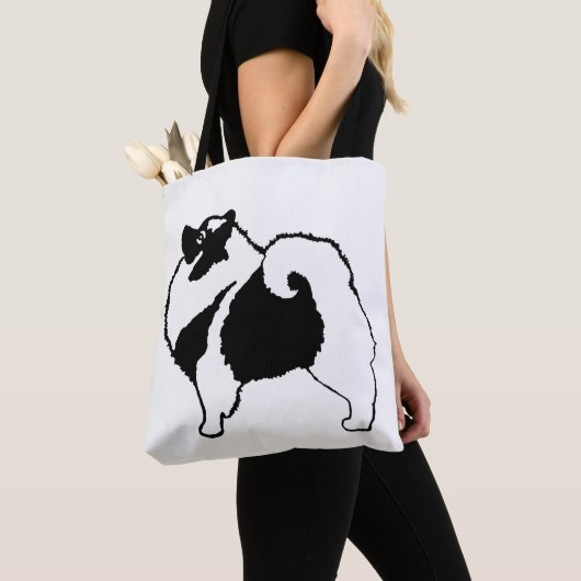 Keeshond Graphics - Cute Original Dog Art Tote Bag (Dichtbij)