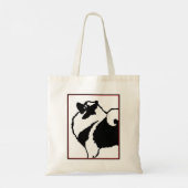 Keeshond Graphics - Cute Original Dog Art Tote Bag (Achterkant)