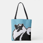 Keeshond Graphics - Cute Original Dog Art Tote Bag (Achterkant)