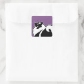 Keeshond Graphics - Cute Original Dog Art Vierkante Sticker (Tas)