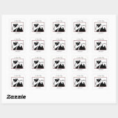 Keeshond Graphics - Cute Original Dog Art Vierkante Sticker (Vel)
