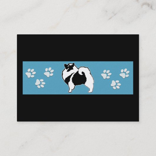 Keeshond Graphics - Cute Original Dog Art Visitekaartje (Achterkant)