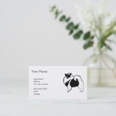 Keeshond Graphics - Cute Original Dog Art Visitekaartje (Staand voorkant)