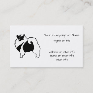 Keeshond Graphics - Cute Original Dog Art Visitekaartje