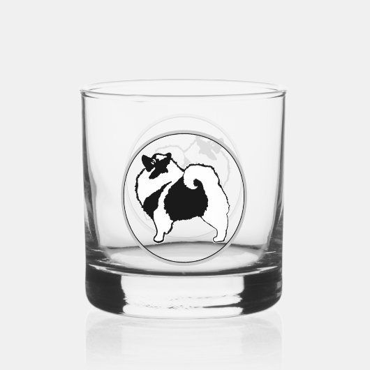 Keeshond Graphics - Cute Original Dog Art Whisky Glas (Voorkant)