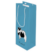 Keeshond Graphics - Cute Original Dog Art Wijn Cadeautas (Voorkant Gekanteld)