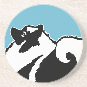Keeshond Graphics - Cute Original Dog Art Zandsteen Onderzetter