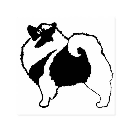 Keeshond Graphics - Cute Original Dog Art Zelfinktende Stempel (Design)