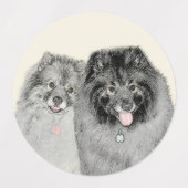 Keeshond Graphics Keeshond Ma en Son Labels (Design 1)