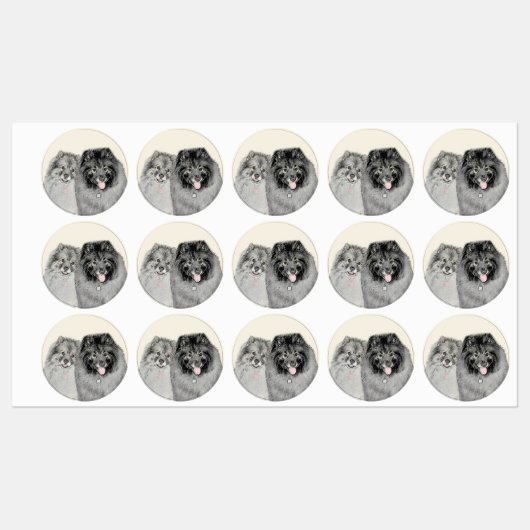 Keeshond Graphics Keeshond Ma en Son Labels (Vel)