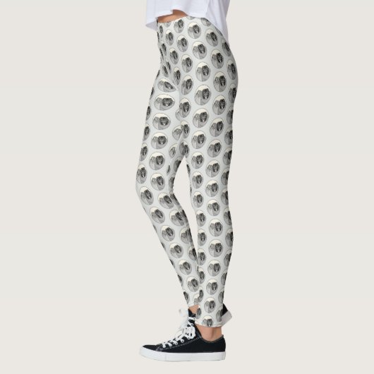 Keeshond Graphics Keeshond Ma en Son Leggings (Links)