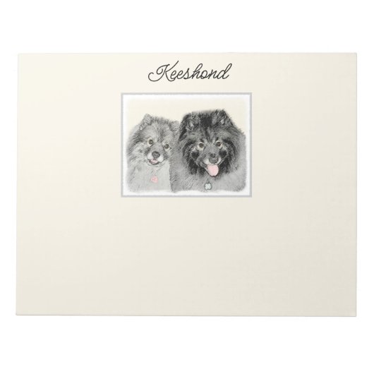 Keeshond Graphics Keeshond Ma en Son Notitieblok (Voorkant)