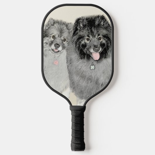 Keeshond Graphics Keeshond Ma en Son Pickleball Paddle (Voorkant)