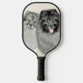 Keeshond Graphics Keeshond Ma en Son Pickleball Paddle (Achterkant)