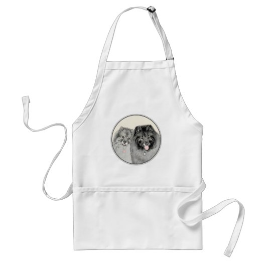 Keeshond Graphics Keeshond Ma en Son Standaard Schort (Voorkant)