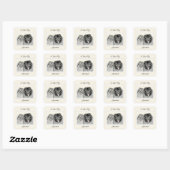 Keeshond Graphics Keeshond Ma en Son Vierkante Sticker (Vel)