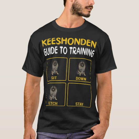 Keeshond Guide to Training Dog Obedience T-shirt (Voorkant)
