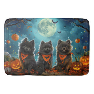 Keeshond Halloween Spooky Badmat