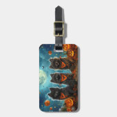 Keeshond Halloween Spooky Bagagelabel (Voorkant verticaal)