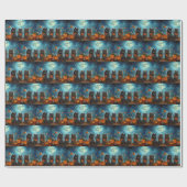 Keeshond Halloween Spooky Cadeaupapier (Vlak)