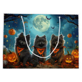 Keeshond Halloween Spooky Groot Cadeauzakje (Achterkant)