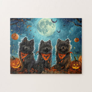 Keeshond Halloween Spooky Legpuzzel