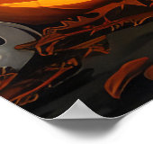 Keeshond Halloween Spooky Poster (Hoek)