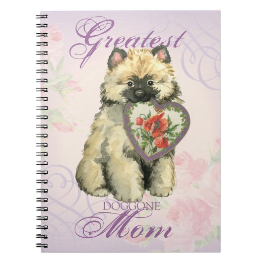 Keeshond Heart mama Notitieboek (Voorkant)