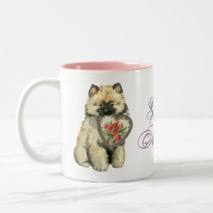 Keeshond Heart mama Tweekleurige Koffiemok