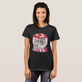 Keeshond Heart Valentine Day Decor Gift T-shirt (Voorkant volledig)