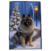Keeshond Holiday  Medium Cadeauzakje (Voorkant)