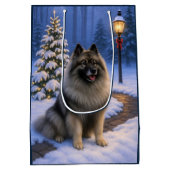 Keeshond Holiday  Medium Cadeauzakje (Achterkant)