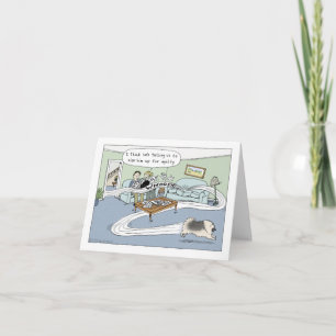 Keeshond Hond Agility Cartoon Verjaardag Custom Kaart