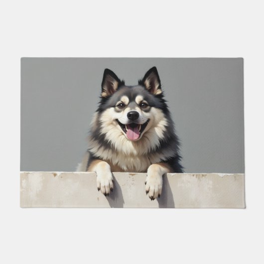 Keeshond Hond deurmat Kunst (Voorkant)