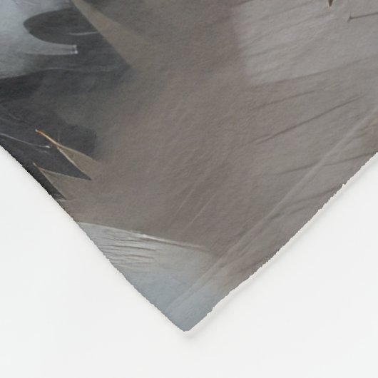 Keeshond Hond in Sneeuw Kerstmis Fleece Deken (Hoek)