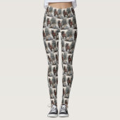 Keeshond Hond in Sneeuw Kerstmis Leggings (Voorkant)