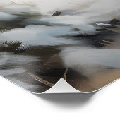 Keeshond Hond in Sneeuw Kerstmis Perfect Poster (Hoek)