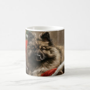 Keeshond Hond Kerstfeest Koffiemok