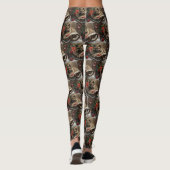Keeshond Hond Kerstfeest Leggings (Achterkant)