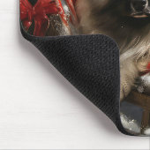 Keeshond Hond Kerstfeest Muismat (Hoek)