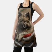 Keeshond Hond Kerstfeest Schort (Insitu)